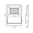 PROIECTOR CU LED PL, SOLAR+SENZOR+TELECOMANDA, P:150W, C:50W, 3in1 IP65