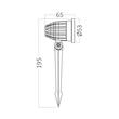 SPOT LED PT GRADINA 7W 230V 6500K IP65 NEGRU