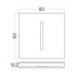 CAPAC PATRAT ALB pt. STEPLIGHT BH07-00018 STEP-A-CS3