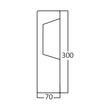 PITIC LED 7W 600LM 3000K IP54 TARUS 300,BR PLUS
