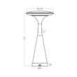 LAMPA DE MASA 3W 3in1 Reincarcabil TOWER-2 GRI BRAYTRON