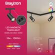 SPOT LED PE SINA MAGNET 18W 1580lm 24gr.3IN1 NEGRU