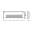 CORP LED PT, 3W 180lm 3000K VEKTA-B, DREPTUNGHI NEGRU IP65