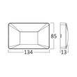 CORP LED PT, 3W 240lm, 3IN1 VEKTA-B PATRAT NEGRU IP65