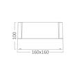 PLAFONIERA LED 15W 1450lm, 3IN1 IP65 WALLS-G1 SQR