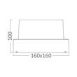 PLAFONIERA LED 15W 1450lm, 3IN1 IP65 WALLS-G2 SQR