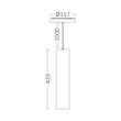 CORP SUSP.LED PE SINA MAG. 7W 490lm 24gr. 3000K NEGRU