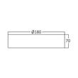 SPOT LED ROT PT 18W 6500K 180MM FATON NEGRU