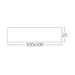 PLAFONIERA LED 26W 3in1 IP40 ALB JADE SQR SLR