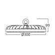 CORP ILUMINAT LED 200W 4000K NEGRU ESP HI-BAY, 24.000lm BRAYTRON