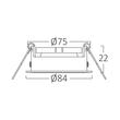 CARCASA NEAGRA PENTRU GU5.3 SPOTTI-R
