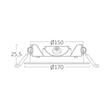 SPOT LED ROTUND ST 12W 1120LM 3IN1 F:170MM IP40