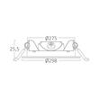 SPOT LED ROTUND ST 24W 2400LM 3IN1 F:298MM IP40