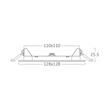 SPOT LED PATRAT ST 6W 470LM 3IN1 D:128x128MM IP40