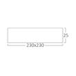 PLAFONIERA LED 20W 3IN1 IP40 ALB JADE SQR SLR
