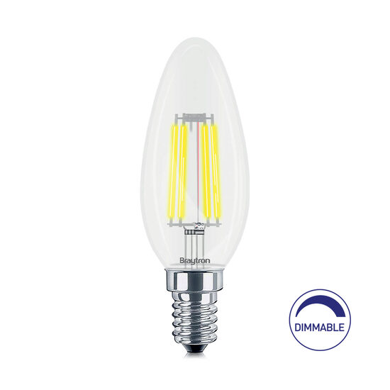 BEC LED CU FILAMENT 4W DIM C35 TR E14 470LM 2700K