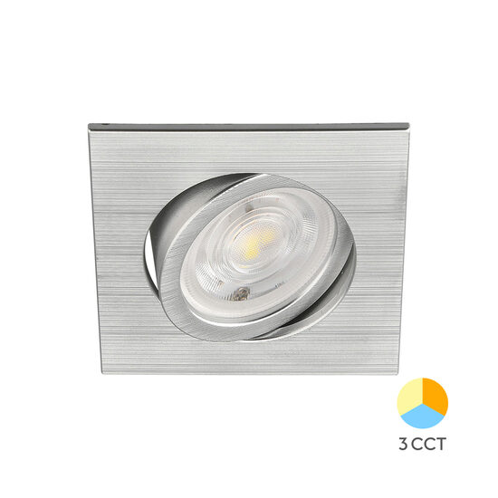 SPOT LED PATRAT 7W 3IN1 230 IP20 ALUMINIU ROTABILA