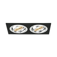 CARCASA NEGRU PATRAT 2xGU5.3 SPOTTI-S
