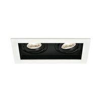 CARCASA ALB/NEGRU PATRAT PT 2xGU10 NEECHIPAT RS2