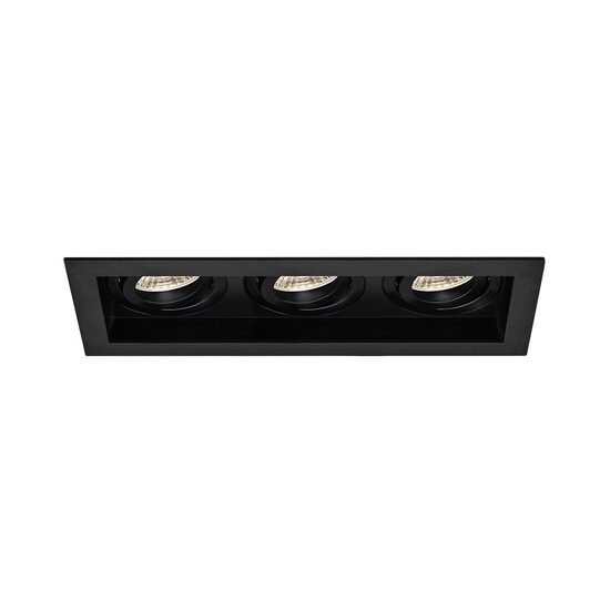 CARCASA NEGRU PATRAT PT 3xGU10 NEECHIPAT