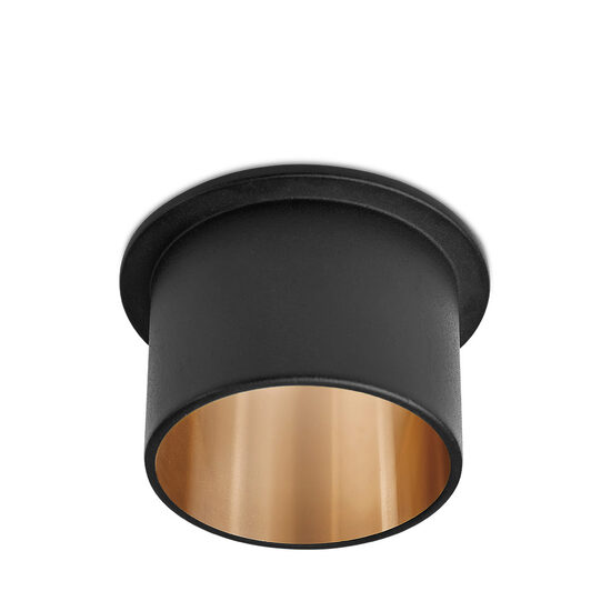 CARCASA NEGRU/int.AURIU ROTUND PT GU10 ALFA-C