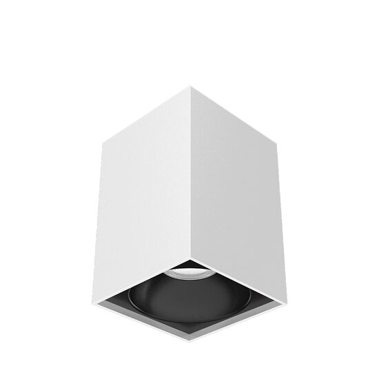 CORP BETA SS PATRAT 1XGU10 ALB REFLECTOR NEGRU