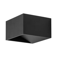 CORP LED PENTRU PERETE-PATRAT 8W 400LM 3000K NEGRU