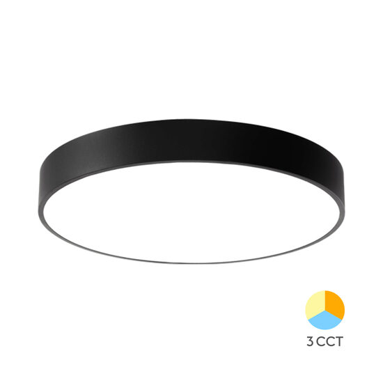 PLAFONIERA LED 36W 3000/4000/6500K NEGR BLADE RND