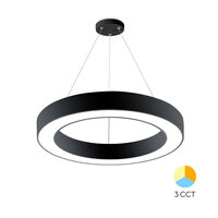 PLAF. LED SUSP 36W 3000/4000/6500K NEGRU BLADE RND