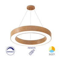PLAF. LED SUSP 45W TELECOMANDA LEMN BLADE RND