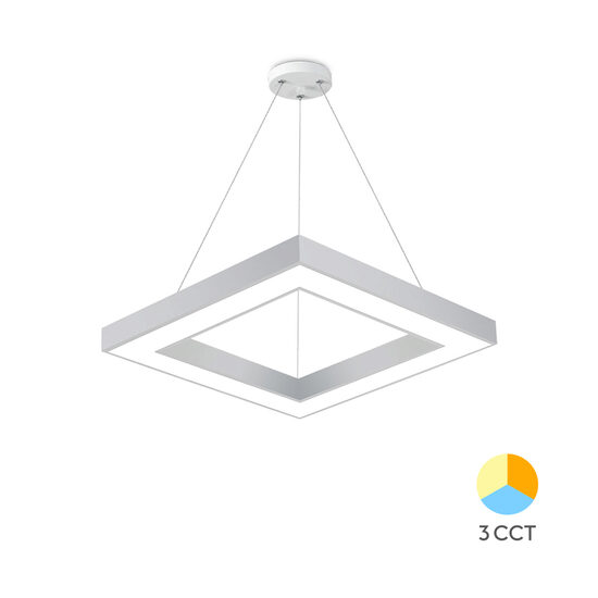 PLAF. LED SUSP 45W 3in1 ALB BLADE SQR