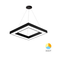 PLAF. LED SUSP 45W 3in1 NEGRU BLADE SQR