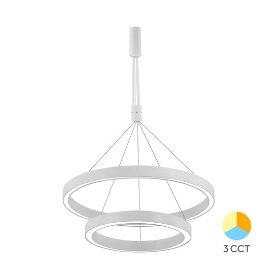 CORP DECORATIV CU LED 65W 3in1 PD-2540 ALB LINA
