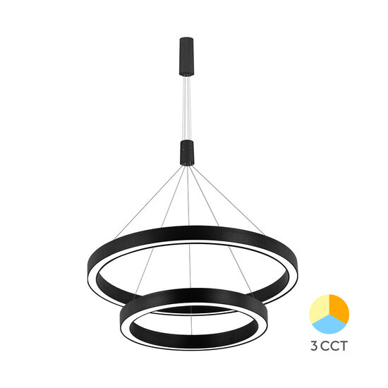 CORP DECORATIV CU LED 65W 3in1 PD-2540 NEGRU LINA