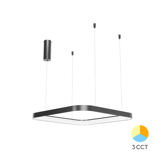 CORP DECORATIV LED 36W 3in1 SLP-PD-SQR BELLA NEGRU