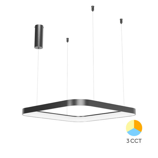 CORP DECORATIV LED 46W 3in1 SLP-PD-SQR BELLA NEGRU