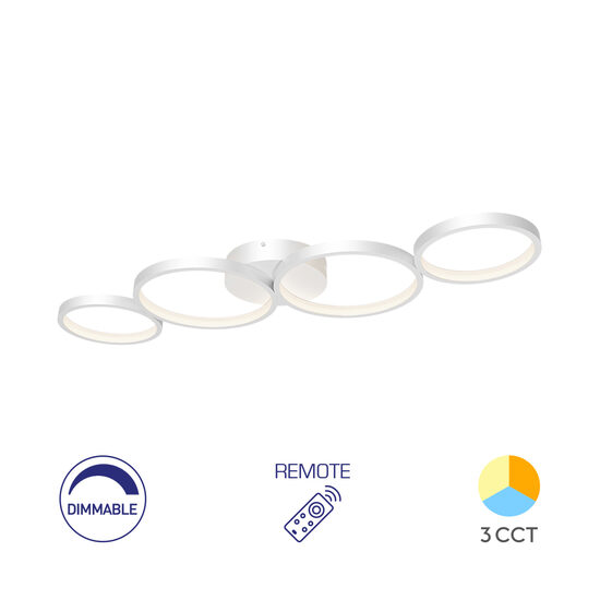 LUSTRA LED 60W NELA-SR1 RND telecomanda IP20 ALB