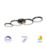 LUSTRA LED 60W NELA-SR1 RND telecomanda IP20 NEGRU