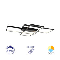 LUSTRA LED 80W NELA-SS3 RND telecomanda IP20 NEGRU