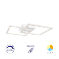 LUSTRA LED 55W CRYSTAL-3IN1-telecomanda-DIM-ALB
