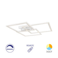 LUSTRA LED 80W CRYSTAL-3IN1-telecomanda-DIM-ALB