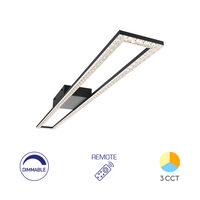 LUSTRA LED 40W CRYSTAL-3IN1-telecomanda-DIM-NEGRU