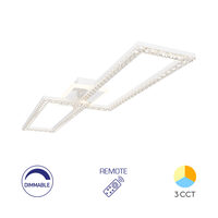LUSTRA LED 55W CRYSTAL-3IN1-telecomanda-DIM-ALB