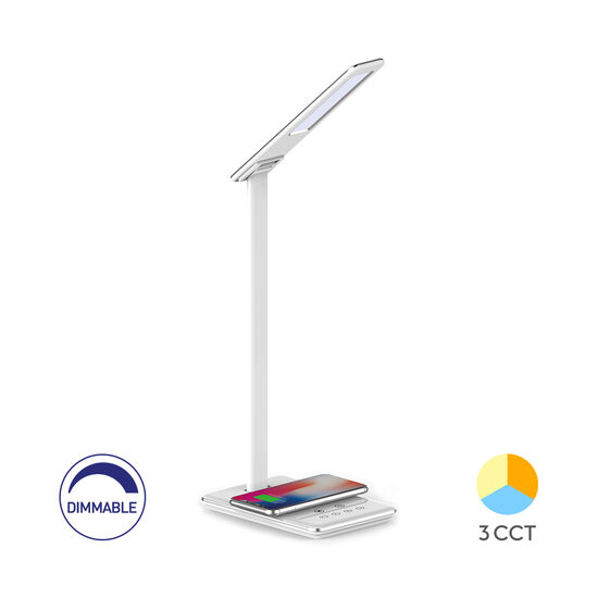 LAMPA LED DE BIROU LB145 3in1 ALB INCARCATOR TLF