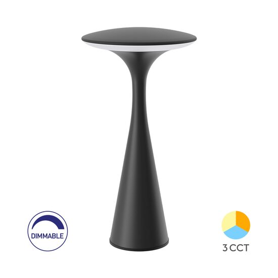 LAMPA DE MASA 3W 3in1 Reincarcabil TOWER-2 NEGRU BRAYTRON