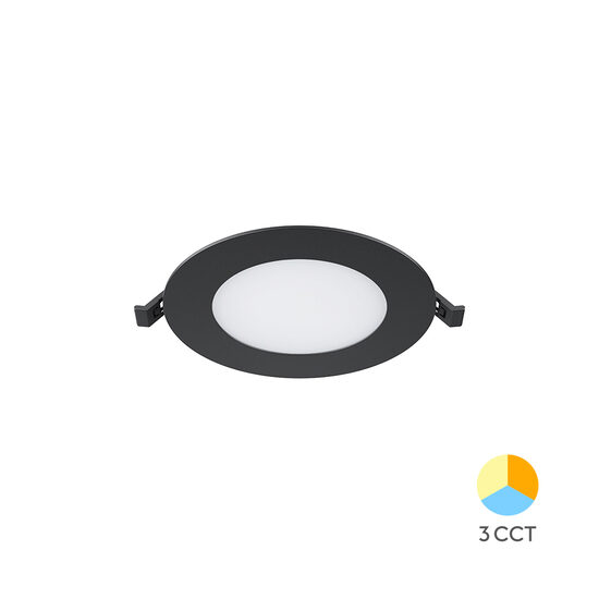 SPOT LED ROTUND ST 6W 4INC-NEGRU 3in1