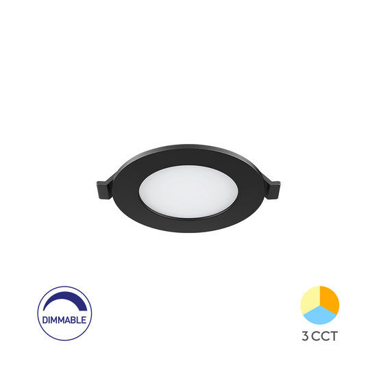 SPOT LED ROTUND ST 4W 280LM DIM 3in1 F:85MM NEGRU IP40 