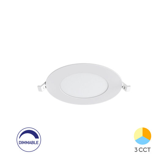 SPOT LED ROTUND ST 6W 470LM DIM 3in1 F:128MM ALB IP40 