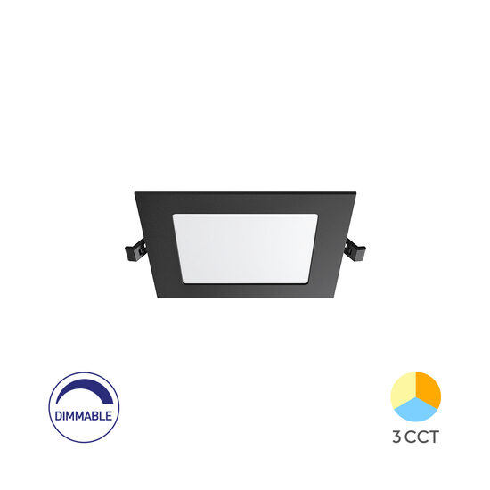 SPOT LED PATRAT ST 4W DIM 3in1 D:110x110MM IP40 NEGRU