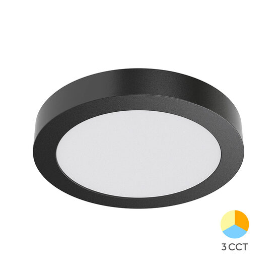 SPOT LED ROTUND PT 18W NEGRU 3in1 